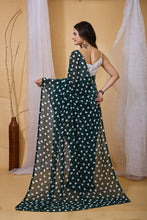 Smooth Georgette Saree for Women with Bangalore Silk Blouse (0.80 m) | Elegant Designer Saree | Party Wear & Festive Saree Collection