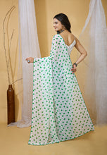 Women's Smooth Georgette Fabric Saree with Bangalore Silk Blouse Piece (0.80m) - Flowy Ethnic Set Party Wear