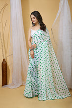 Women's Smooth Georgette Fabric Saree with Bangalore Silk Blouse Piece (0.80m) - Flowy Ethnic Set Party Wear