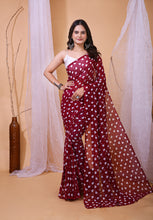 Women's Premium Smooth Georgette Saree with Banglori Silk Blouse Piece