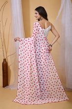 Chic Smooth Georgette Saree | Designer Banglori Silk Unstitched Blouse (0.80M) | Party Wear