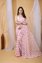 Chic Smooth Georgette Saree | Designer Banglori Silk Unstitched Blouse (0.80M) | Party Wear