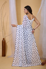 Women's Plain Georgette Saree | Premium Banglori Silk Blouse | Lightweight Daily & Festive Wear