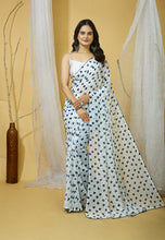 Chic Smooth Georgette Saree | Designer Banglori Silk Unstitched Blouse (0.80M) | Party Wear