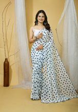 Chic Smooth Georgette Saree | Designer Banglori Silk Unstitched Blouse (0.80M) | Party Wear