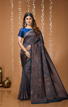 KANCHIPURAM Silk Jacquard Border Saree  With JECARD BORDER Sari