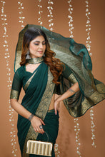 Elegant Fab-Soft Chinon Saree for Women | Premium Fluid Drape Saree with Running Blouse