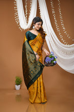 KANCHIPURAM Silk Jacquard Border Saree With JECARD BORDER Sari More