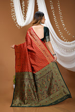 KANCHIPURAM Silk Jacquard Border Saree  With JECARD BORDER Sari