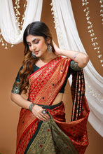KANCHIPURAM Silk Jacquard Border Saree  With JECARD BORDER Sari
