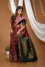 KANCHIPURAM Silk Jacquard Border Saree With JECARD BORDER Sari More