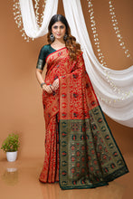 KANCHIPURAM Silk Jacquard Border Saree With JECARD BORDER Sari Mina Doll