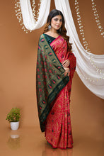 KANCHIPURAM Silk Jacquard Border Saree With JECARD BORDER Sari Mina Doll