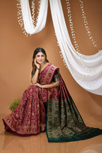 KANCHIPURAM Silk Jacquard Border Saree With JECARD BORDER Sari Mina Doll