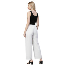 Kaurvaki Women's Chikankari Embroidered Rayon Traditional Lucknowi Work Palazzo M-2