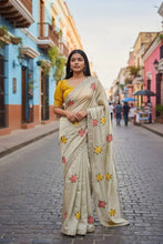 Women's Designer Rangoli Silk Saree for Weddings | Heavy Mirror Work Embroidery Blouse