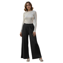 Premium Heavy Lycra Pleated Palazzo Pants – High-Waisted Elastic Comfort Fit MB-13