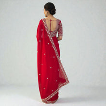 New Designer Ethnic Wedding Wear Red Color Saree for Cocktail & Reception KD-3