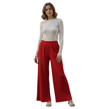 Premium Heavy Lycra Pleated Palazzo Pants – High-Waisted Elastic Comfort Fit MB-13