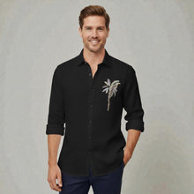 MEN'S EXCLUSIVE  LINEN FABRIC  POSITION PRINT FULLSLEEV DESINER SHIRT VLT2