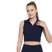 Women & Girls Regular Fit Collar Crop Top | High-Stretch Lycra Western Top | Summer Activewear