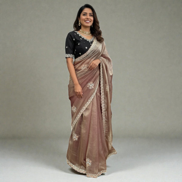 Luxury Soft Fendy Silk with Designer Ethnic Wear for Weddings & Functions Saree KD-1