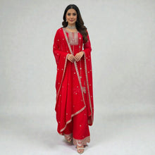 Kaurvaki's Designer Silk Blend Palazzo Suit with Heavy Zari Work Festive Ethnic Wear for Women KD-05