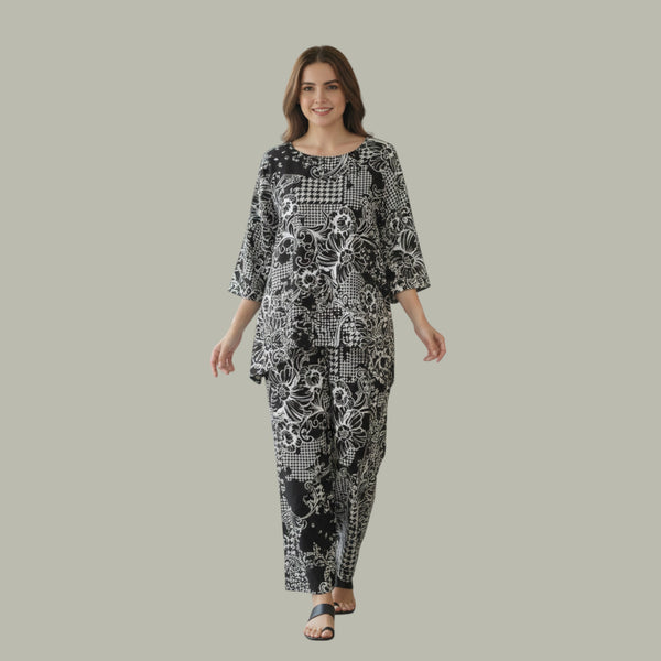 Poly Rayon Printed Co-ord Set Lightweight All-Day Comfort Wear Set SE-9-6