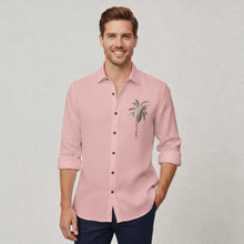 MEN'S EXCLUSIVE  LINEN FABRIC  POSITION PRINT FULLSLEEV DESINER SHIRT VLT2