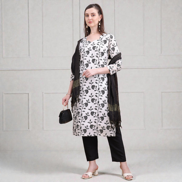 Women's Top, Bottom and Dupatta Daily Wear Traditional Outfit High-Quality Stitched Ethnic Set ANF 6004