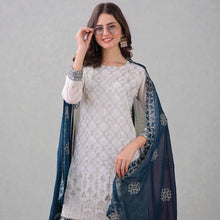 Traditional Festive Wear Outfit with High-Shine Finish Georgette Top and Sharara Set with Dupatta ANF 6005