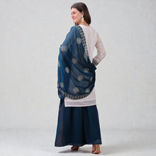 Traditional Festive Wear Outfit with High-Shine Finish Georgette Top and Sharara Set with Dupatta ANF 6005