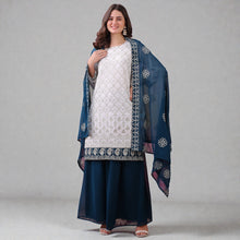 Traditional Festive Wear Outfit with High-Shine Finish Georgette Top and Sharara Set with Dupatta ANF 6005