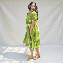 Kaurvaki's Pure Cotton A-Line Midi Dress for Women Printed Casual Middy, Knee Length RM-09