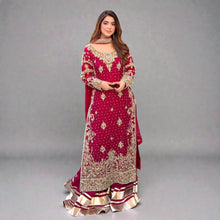 New Designer Ready-to-Wear Ethnic 3-Piece Top, Palazzo & Dupatta Set ZB-6