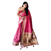 Premium Paithani Soft Silk Saree for Women Luxurious Maharani Style Saree for Weddings VE-2