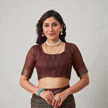 Linen Cotton Floral  Digital Printed Pattern Soft & Lightweight Saree with Unstitched Blouse Piece AB-4