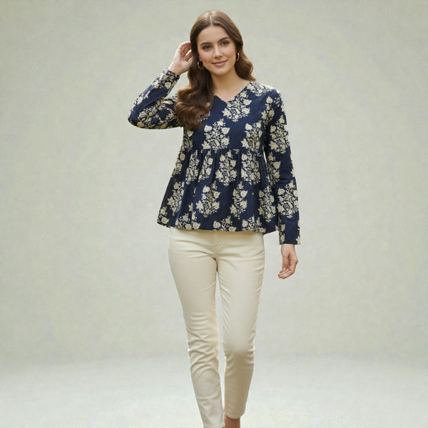 Comfort-Fit Formal Casual Top for Women Long Sleeve Regular Fit RM8-3