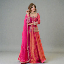 Designer Long Top with Flared Lehenga & Fancy Dupatta Party Wear Lehenga Set ZB-10