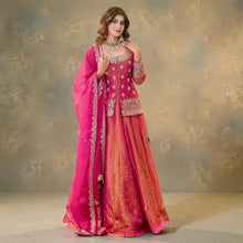 Designer Long Top with Flared Lehenga & Fancy Dupatta Party Wear Lehenga Set ZB-10