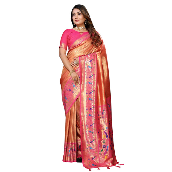 Luxury Banarasi Tissue Silk Saree Fabric for Weddings & Grand Receptions VE-6