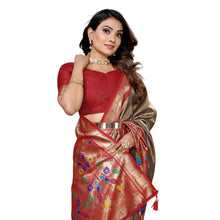 Luxury Banarasi Tissue Silk Saree Fabric for Weddings & Grand Receptions VE-6