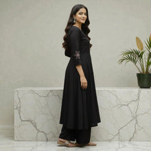 Women Premium Traditional Indian Black Kurti Palazzo Set RM-2