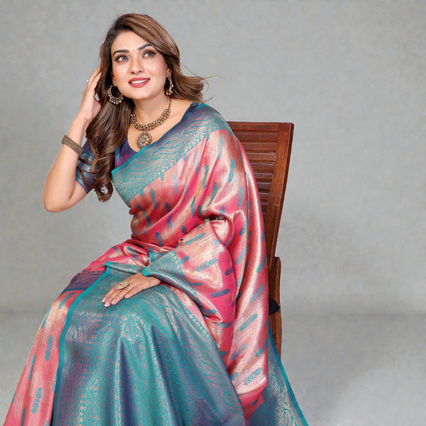 Pure Banarasi Tissue Silk Wedding Wear Saree VE-10