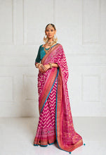 Pure Silk Patola Saree Traditional Indian Wedding Wear Intricate Ikkat Pattern with Luxurious Patola Silk AB-6