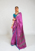 Pure Silk Patola Saree Traditional Indian Wedding Wear Intricate Ikkat Pattern with Luxurious Patola Silk AB-6
