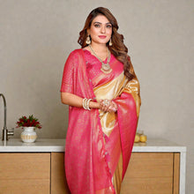 Premium Pure Banarasi Tissue Silk Sarees With All Over Weaving Butties VE-14