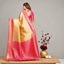 Premium Pure Banarasi Tissue Silk Sarees With All Over Weaving Butties VE-14