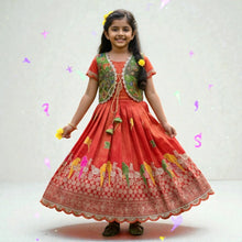 Girls' Trending Party Wear Full Flare Long Dress for Birthdays, Weddings Coty-Gown RK-2