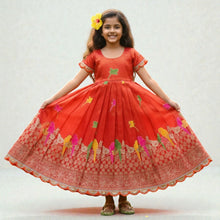 Girls' Trending Party Wear Full Flare Long Dress for Birthdays, Weddings Coty-Gown RK-2